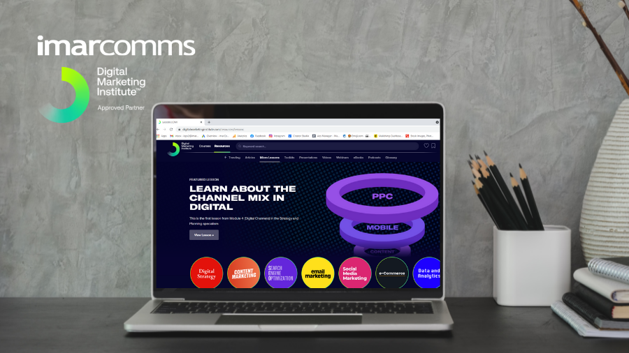 Online εμπειρία μέσω ImarComms για τα διεθνή προγράμματα του Digital Marketing Institute