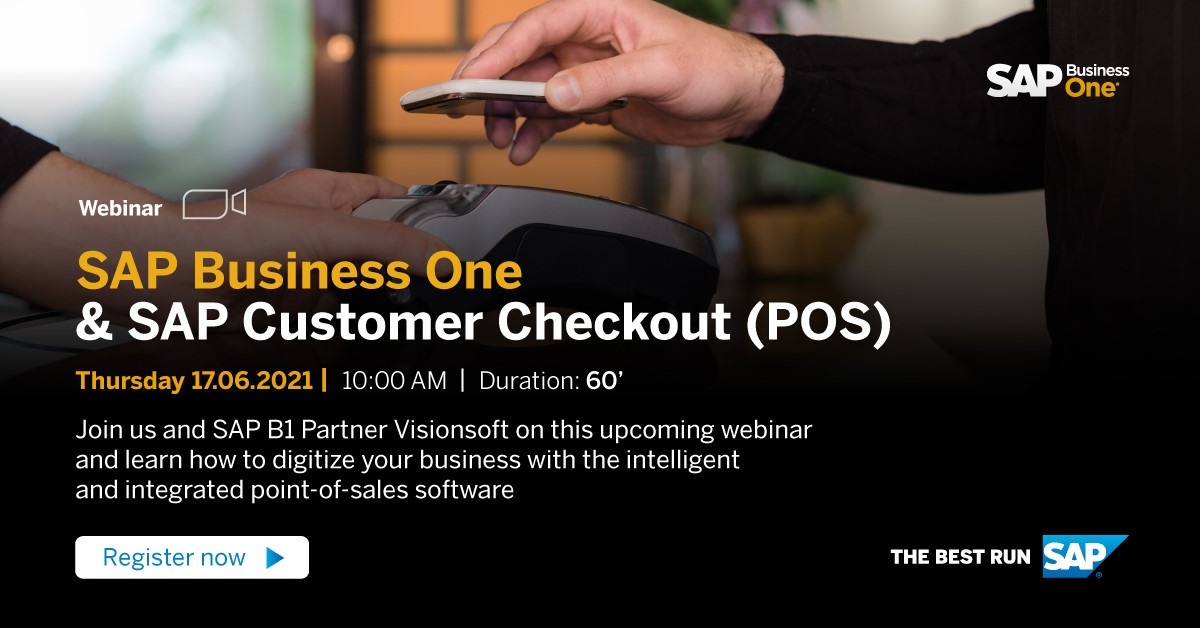 SAP Business One webinar για τη ψηφιοποίηση των επιχειρήσεων μέσω «έξυπνων» point-of-sales λύσεων