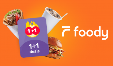 1+1 hot deals από το Foody