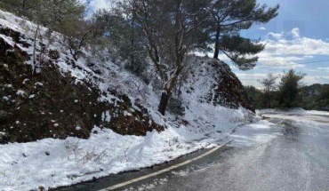 Παγετός στο Τρόοδος, προσοχή συνιστά η Αστυνομία στους οδηγούς