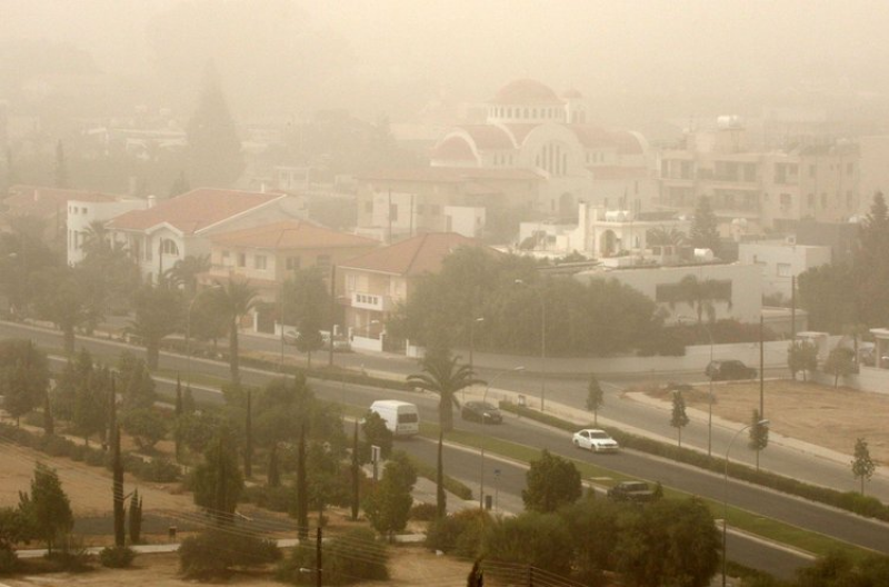 Ψηλή συγκέντρωση σκόνης στην ατμόσφαιρα